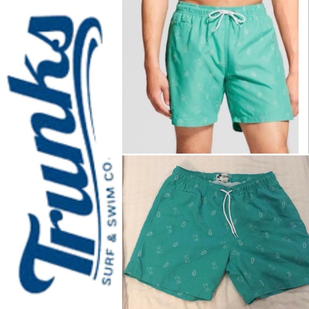 Surf & Swim Co. Sea Green Pelican Trunks